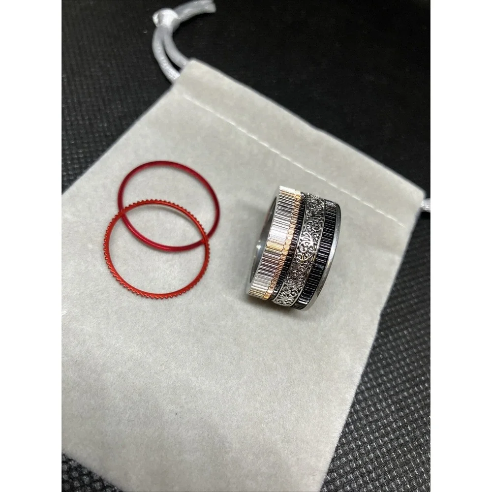 Meditation Prayer Band Silver Ring Spinner Rings. Bulk Pack. 10 Each Size 8 & 9